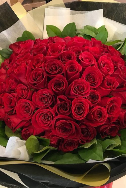 99 red roses bouquet 99朵红玫瑰花束