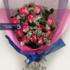 One Side Premium Hot Pink Roses Bouquet 單邊豪華版深粉紅玫瑰花束 - Image 2