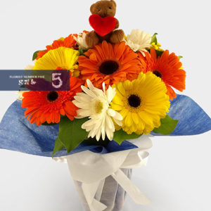 Arrangement of Daisy - Assorted Orange & Yellow 橙色&黃色非洲菊
