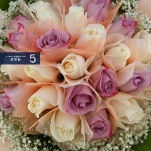 Fancy Wrapping Cream & Purple Roses Bouquet 夢幻包裝香檳玫瑰&紫玫瑰花束