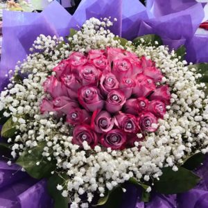 33 stems Classic Purple Roses Bouquet - 33朵三生三世紫玫瑰花束