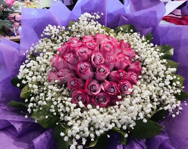 33 stems Classic Purple Roses Bouquet - 33朵三生三世紫玫瑰花束