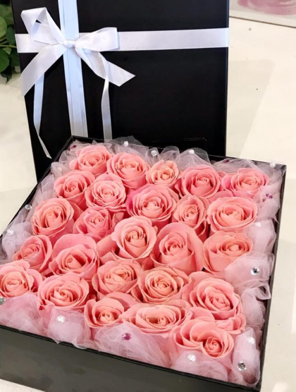 Light Pink Roses Floral Box 淺粉紅玫瑰花盒