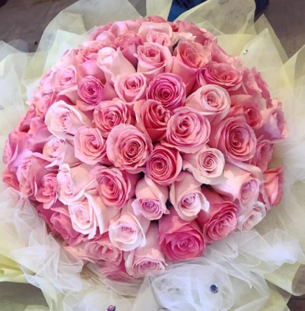 99 Pink Roses Bouquet  99朵粉紅玫瑰花束
