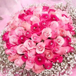 Premium 99 Pink Roses Bouquet 豪華版99朵粉紅玫瑰花束